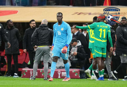 حارس مرمى السنغال إدوارد ميندي خلال نهائي كأس الأمم الأفريقية