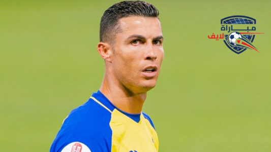 كريستيانو رونالدو لاعب النصر يحتفل بهدف في مباراة ضد الشباب