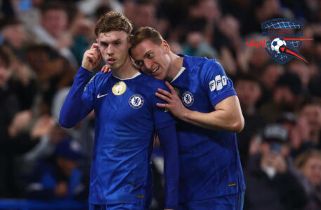 لاعبو تشيلسي يحتفلون بهدف كول بالمر ضد برينتفورد