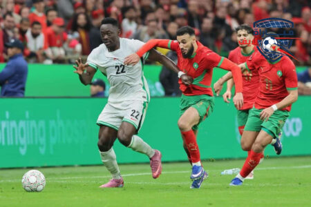 لاعبو المغرب يحتفلون بالتأهل لنهائي كأس الأمم الأفريقية 2025 بعد الفوز على نيجيريا بركلات الترجيح